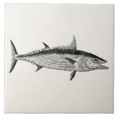Vintage Blaufisch-Fische - Wasserfisch-Schablone Fliese (Vorderseite)