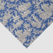 Vintage bläulich dunkelblaue Jouilette Seidenpapier (Ausschnitt)