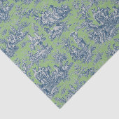 Vintage bläulich-grüne Jouilette Seidenpapier (Ausschnitt)