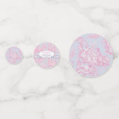 Vintage bläulich-rosa Dusche Konfetti (Vorderseiten)