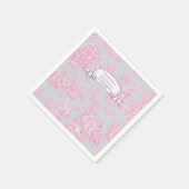 Vintage bläulich-rosa Dusche Serviette (Ecke)