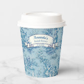 Vintage bläuliche aquamarine Jouilette Pappbecher (Vorderseite)