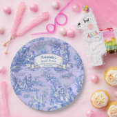 Vintage bläuliche lila Jouilette Pappteller (Party)