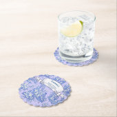 Vintage bläuliche lila Jouilette Untersetzer (Vor Ort)