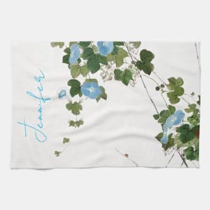 Vintage bläuliche Pastellfarben Name Geschirrtuch