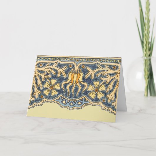 Vintage Blautafel Karte (Vorderseite)
