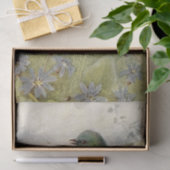 Vintage Blauvögel auf einer Zweiggrüne Seidenpapier (Geschenk)