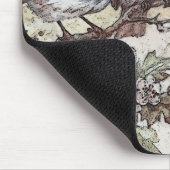 Vintage Blauvogeldarstellung Mousepad (Ecke)