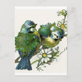 Vintage Blauwild Postkarte