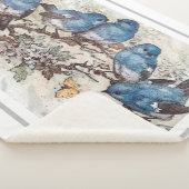 Vintage Blauwild Sherpadecke (3/4)