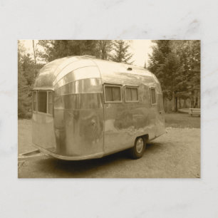 Vintage Blechdosen-Reiseanhänger aus Aluminium AS Feiertagspostkarte