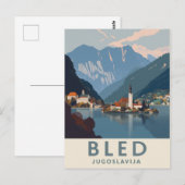 Vintage Bled Jugoslawienreise Postkarte (Vorne/Hinten)