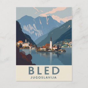 Vintage Bled Jugoslawienreise Postkarte