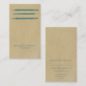 Vintage Bleistifte blau Visitenkarte (Vorne/Hinten)