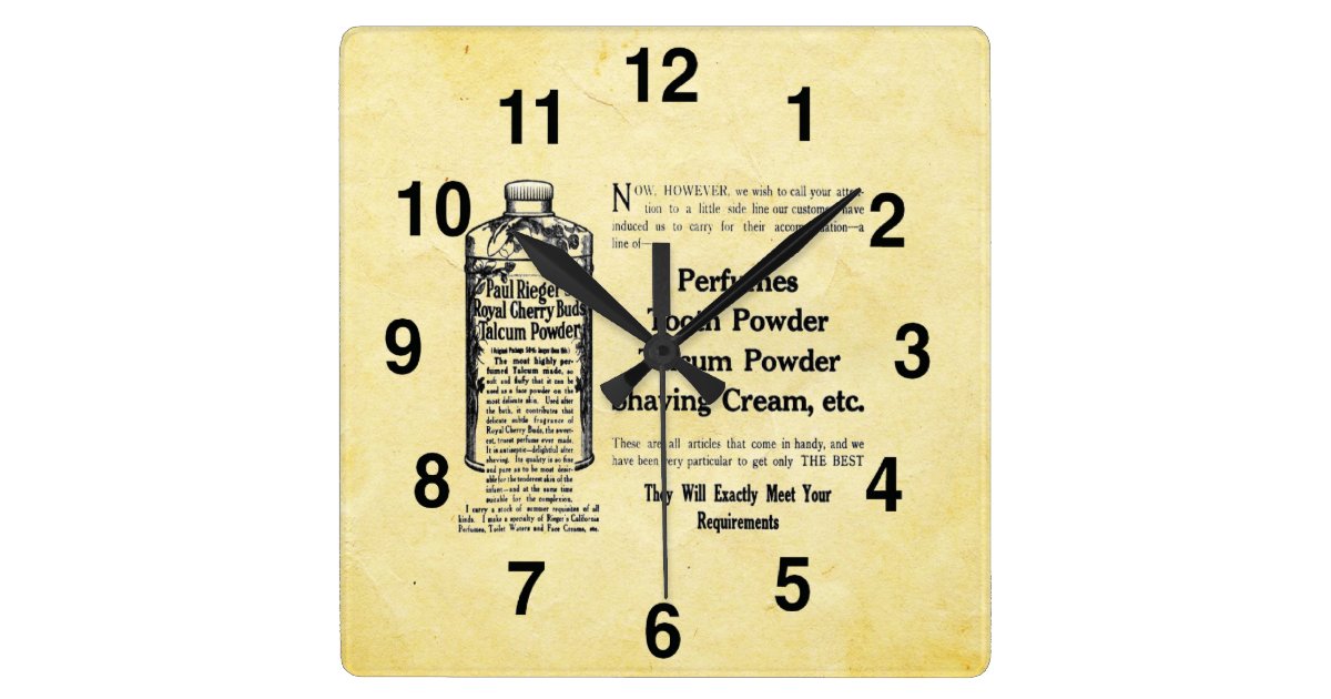 Vintage Blick Badezimmer Uhr Quadratische Wanduhr Zazzle De