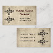 Vintage Blick-Designer-Geschäfts-Karten Visitenkarte (Vorne/Hinten)