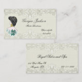 Vintage Blick-Haar-Salon-Geschäfts-Karte Visitenkarte (Vorne/Hinten)