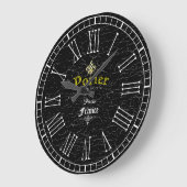 Vintage Blick-Lilie personifizieren Große Wanduhr (Winkel)