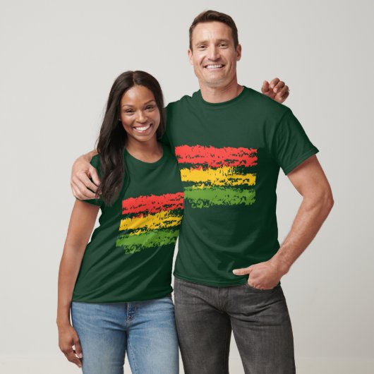 Vintage Blick Rasta Streifen T-Shirt (Unisex)