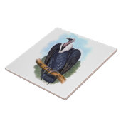 Vintage Blindvogel-Illustration Fliese (Seite)