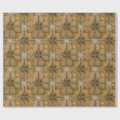 Vintage-Block-Blumen-Design Geschenkpapier (Flach)