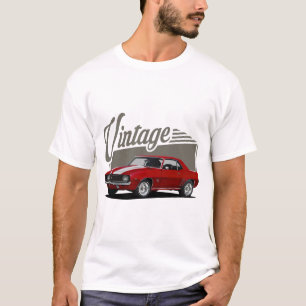 Vintage Block Roter Camaro T-Shirt