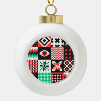 Vintage Blockformen Abstrakter Hintergrund. Keramik Kugel-Ornament