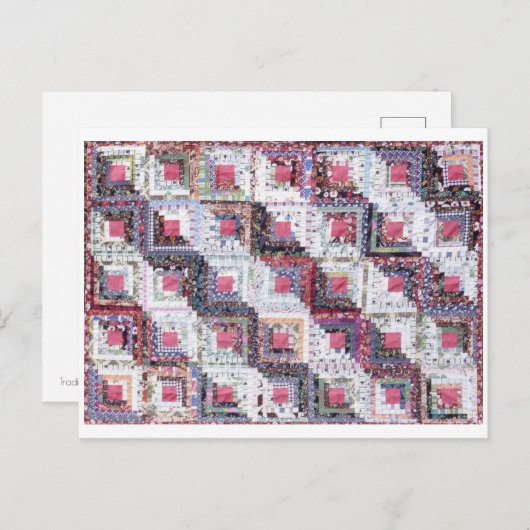 Vintage Blockhütte Postkarte (Vorne/Hinten)