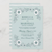 Vintage Bloms Blumenhochzeit - Aquamarin (Vorne/Hinten)