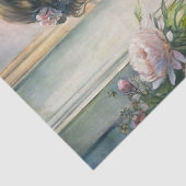 Vintage blonde Rosa-Bäuche, gemütliches Fenster Seidenpapier (Detail)