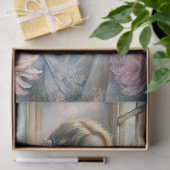 Vintage blonde Rosa-Bäuche, gemütliches Fenster Seidenpapier (Geschenk)