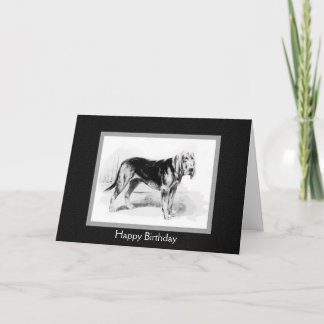 Vintage Bloodhound-Kunst Karte