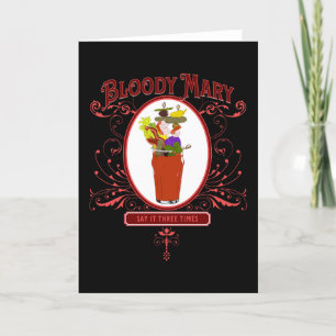 Vintage Bloody Mary, 3 Mal Feiertagskarte