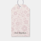 Vintage Bloom Blush Rosa - Neutral Geschenkanhänger (Rückseite)