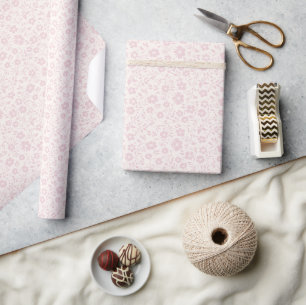 Vintage Bloom Blush Rosa - Neutral Geschenkpapier