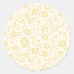 Vintage Bloom Buttercream - Neutral Runder Aufkleber