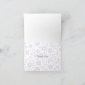Vintage Bloom Dusty Lavender - Neutral Dankeskarte (Innenseite)