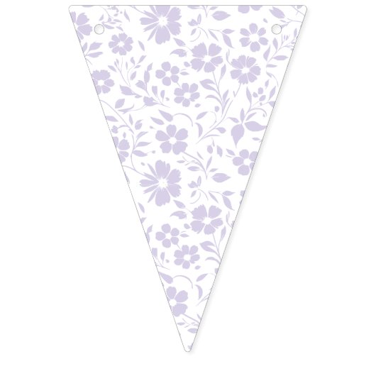 Vintage Bloom Dusty Lavender - Neutral Wimpelkette (Erste Fahne)