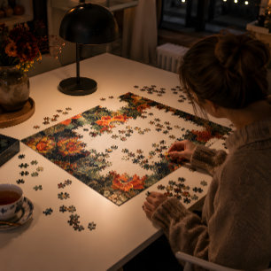 Vintage Bloom Elegance Puzzle