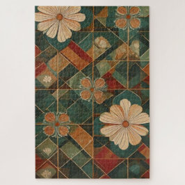 Vintage Bloom Mosaic – Timeless Floral Geometry Puzzle