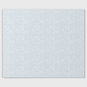 Vintage Bloom Neutral - Puderblau Geschenkpapier (Flach)