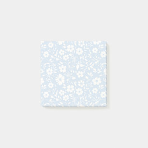 Vintage Bloom Neutral - Puderblau Post-it Klebezettel