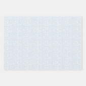 Vintage Bloom Neutral - Pulverblau Geschenkpapier Set (Vorderseite 3)
