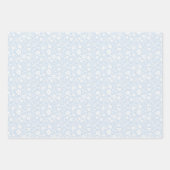 Vintage Bloom Neutral - Pulverblau Geschenkpapier Set (Vorderseite 2)
