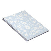 Vintage Bloom Neutral - Pulverblau Notizblock (Rechte Seite)
