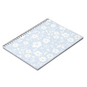 Vintage Bloom Neutral - Pulverblau Notizblock (Linke Seite)