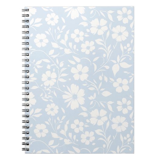 Vintage Bloom Neutral - Pulverblau Notizblock (Vorderseite)