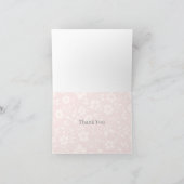 Vintage Bloom Neutral - Rosa Dankeskarte (Innenseite)