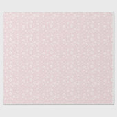 Vintage Bloom Neutral - Rosa Hauch Geschenkpapier (Flach)