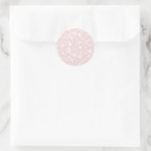 Vintage Bloom Neutral - Rosa Hauch Runder Aufkleber (Tasche)
